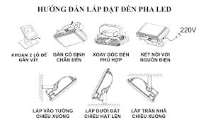 Quy trình lắp đặt đèn pha mới