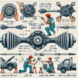 Quy trình lắp đặt trục láp mới.
